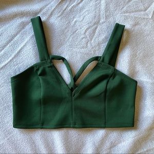 Foreign Exchange Dark Green Crop Top